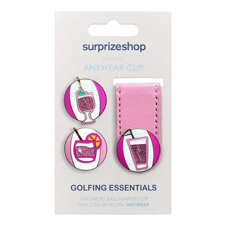 Surprizeshop Cocktails For The Course Ball Markers and Anywear Clip Set