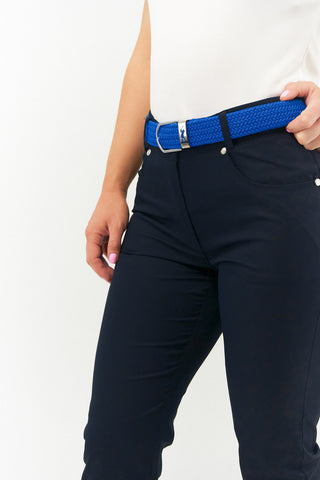 Lady Golfer Buckle Stretch Webbing Women's Golf Belt - Royal Blue