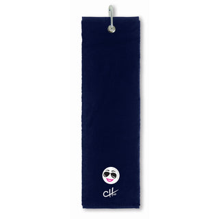 The Charley Hull Collections Golf Ball Tri Fold Towel - Blue
