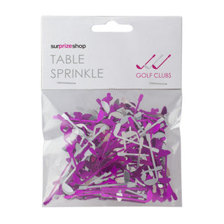 Golf Clubs Table Sprinkle Confetti - Pink and Silver