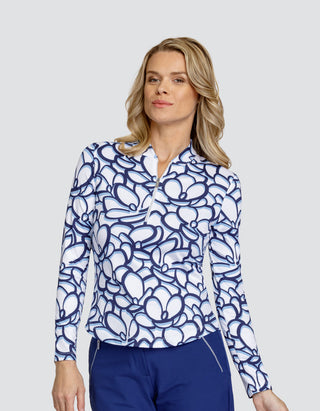 Tail Ladies Kalinda Long Sleeve Polo - Garden Escape