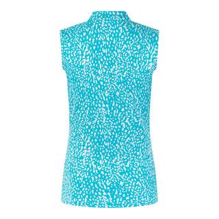 Tail Ladies Electa Sleeveless Polo - Cheetah Jacquard