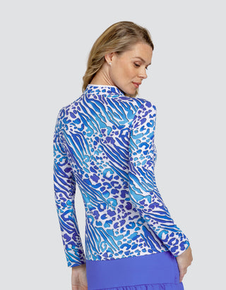 Tail Ladies Analexa Long Sleeve Polo - Electric Jungle