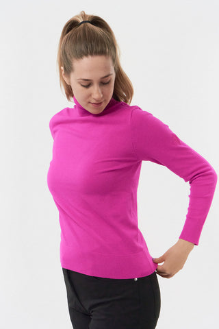 Pure Golf Super Soft Glow Roll Neck - Pink Topaz
