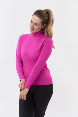 Pure Golf Super Soft Glow Roll Neck - Pink Topaz
