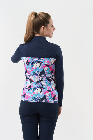 Pure Golf Daniella Long Sleeve Polo Shirt - Prism