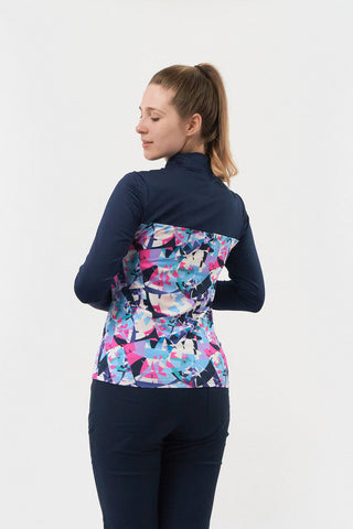 Pure Golf Daniella Long Sleeve Polo Shirt - Prism