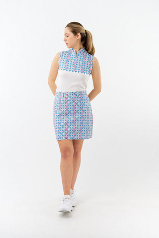 Pure Golf Clarity Print Ladies Golf Skort-  Geo Flower