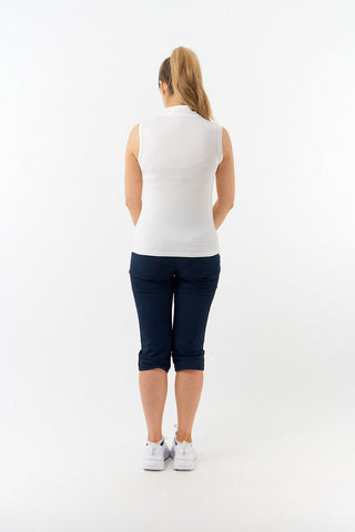 Pure Golf Cove Ladies Sleeveless Polo Shirt - White