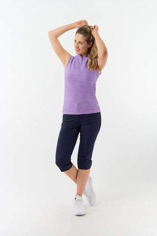 Pure Golf Cove Ladies Sleeveless Golf Polo Shirt - Lilac