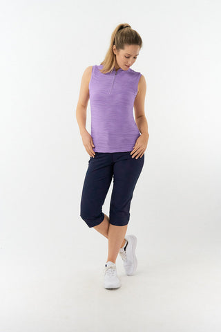 Pure Golf Cove Ladies Sleeveless Golf Polo Shirt - Lilac