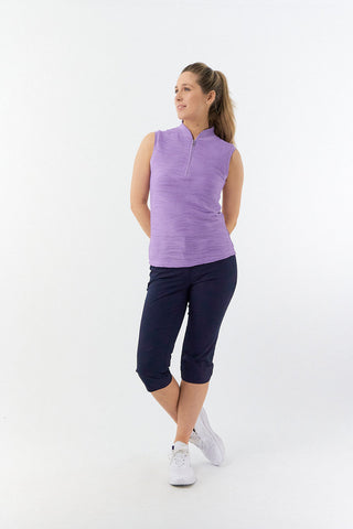 Pure Golf Cove Ladies Sleeveless Golf Polo Shirt - Lilac