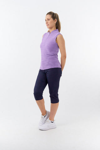 Pure Golf Cove Ladies Sleeveless Golf Polo Shirt - Lilac