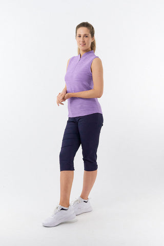 Pure Golf Cove Ladies Sleeveless Golf Polo Shirt - Lilac