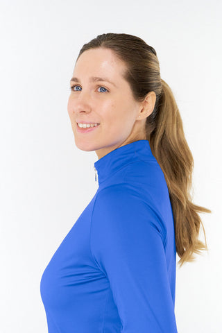 Pure Golf Ladies Tranquillity Mid Quarter Zip Polo - Royal Blue