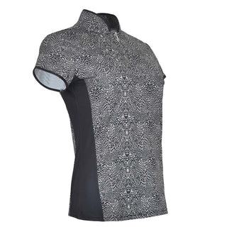 Pure Golf Ladies Emily Cap Sleeve Polo Shirt - Cheetah