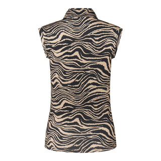 Pure Golf Ladies Bay Sleeveless Polo Shirt - Sand Safari