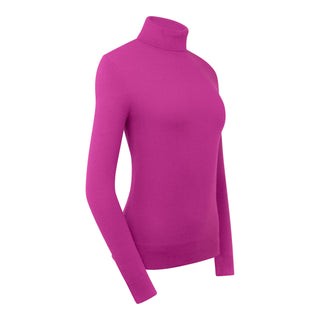Pure Golf Super Soft Glow Roll Neck - Pink Topaz