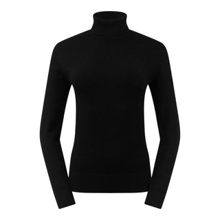 Pure Golf Super Soft Glow Roll Neck - Black