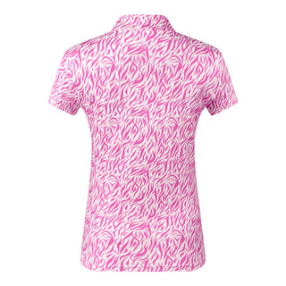 Pure Golf Rise Cap Sleeve Polo - Azalea Zebra