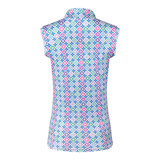 Pure Golf Rise Sleeveless Polo -Geo Flower