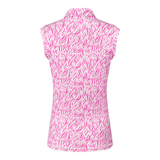 Pure Golf Rise Sleeveless Polo - Azalea Zebra