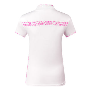 Pure Golf Keyana Cap Sleeve Polo - Azalea Zebra