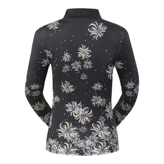 Pure Golf Carmine Long Sleeve Zip Top - Champagne Orchid