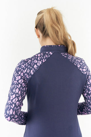 Pure Golf Maple Long Sleeve Zip Top - Lavender Flurry