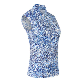 Rise Sleeveless Ladies Golf Polo Shirt - Peardrop Sapphire