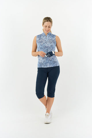 Rise Sleeveless Ladies Golf Polo Shirt - Peardrop Sapphire