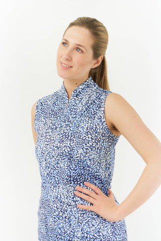 Rise Sleeveless Ladies Golf Polo Shirt - Peardrop Sapphire