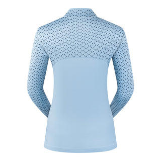 Ladies Golf Cedar Long Sleeve Zip Top - Soar - Pure Golf