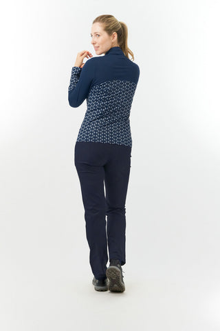 Pure Golf Amanda Long Sleeve Zip Top - Dusk