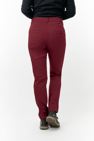 Pure Golf Bernie Lined Ladies Golf Trousers - Merlot