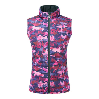Pure Golf Ladies Eve Reversible Gilet- Autumn Aquarelle