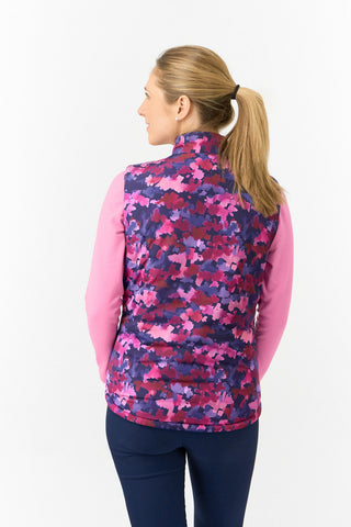 Pure Golf Ladies Eve Reversible Gilet- Autumn Aquarelle