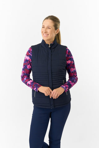 Pure Golf Ladies Eve Reversible Gilet- Autumn Aquarelle