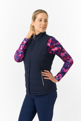 Pure Golf Ladies Eve Reversible Gilet- Autumn Aquarelle
