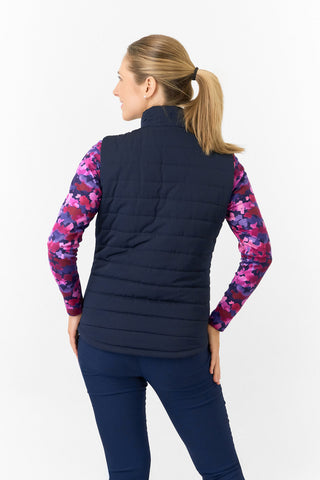 Pure Golf Ladies Eve Reversible Gilet- Autumn Aquarelle