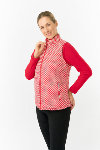 Pure Golf Ladies Eve Reversible Gilet- Woven Chantilly