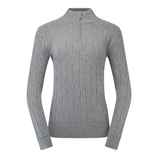 Pure Golf Ladies Sorrell Lined Jumper (Margot Knit) - Charcoal Grey