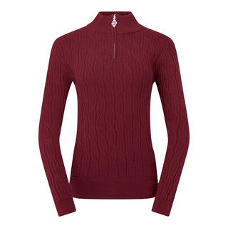 Pure Golf Ladies Sorrell Lined Jumper (Margot Knit) - Merlot