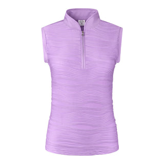 Pure Golf Cove Ladies Sleeveless Golf Polo Shirt - Lilac