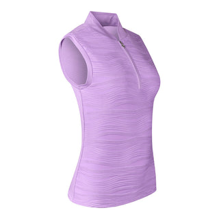 Pure Golf Cove Ladies Sleeveless Golf Polo Shirt - Lilac