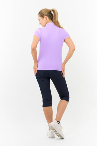 Valley Cap Sleeve Ladies Golf Polo Shirt - Lilac