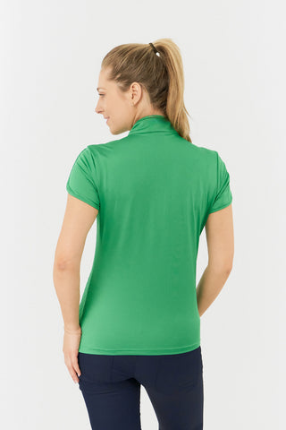 Valley Cap Sleeve Ladies Golf Polo Shirt - Emerald
