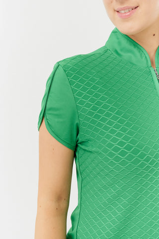 Valley Cap Sleeve Ladies Golf Polo Shirt - Emerald