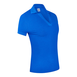 Christy-Jacquard Short Sleeve Polo Shirt - Royal Blue
