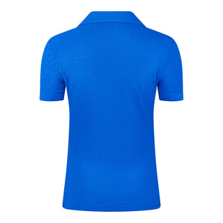 Christy-Jacquard Short Sleeve Polo Shirt - Royal Blue